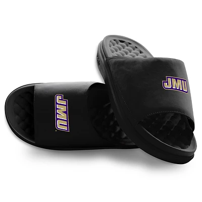 Unisex ISlide Black James Madison Dukes Primary Motive Slide Sandals