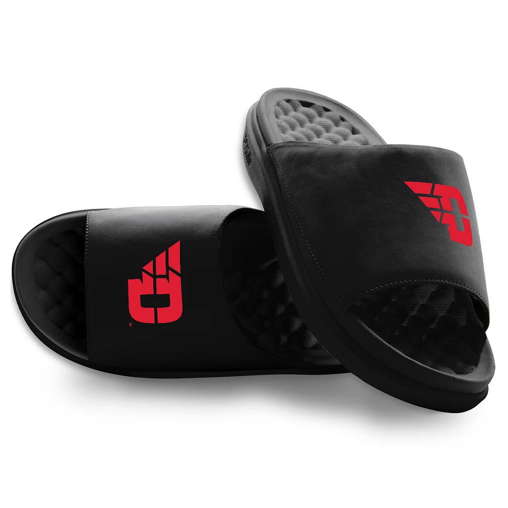Unisex ISlide Black Dayton Flyers Primary Motive Slide Sandals