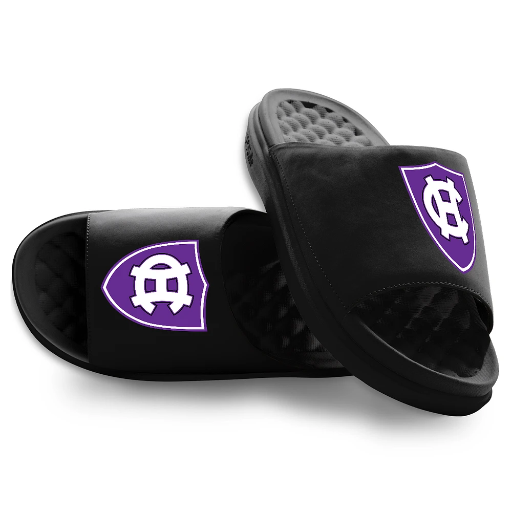 Unisex ISlide Black Holy Cross Crusaders Primary Motive Slide Sandals