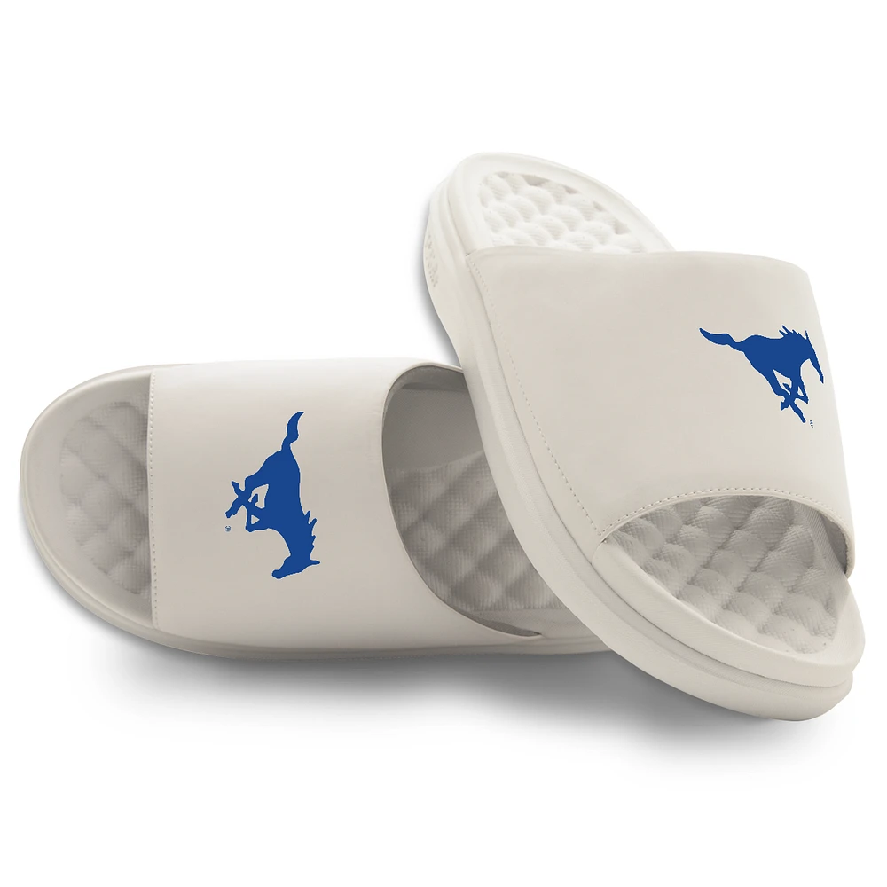 Unisex ISlide Cream SMU Mustangs Primary Motive Slide Sandals
