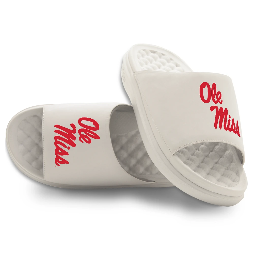 Unisex ISlide Cream Ole Miss Rebels Primary Motive Slide Sandals