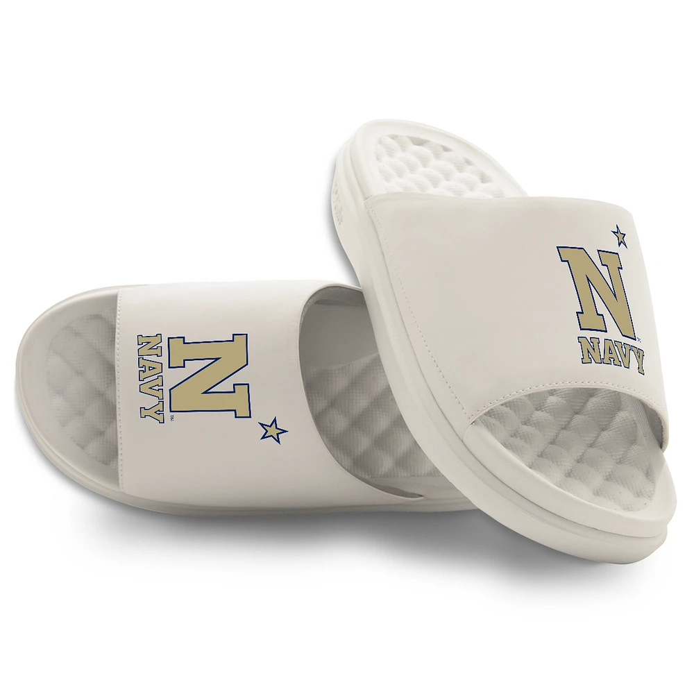 Unisex ISlide Cream Navy Midshipmen Primary Motive Slide Sandals
