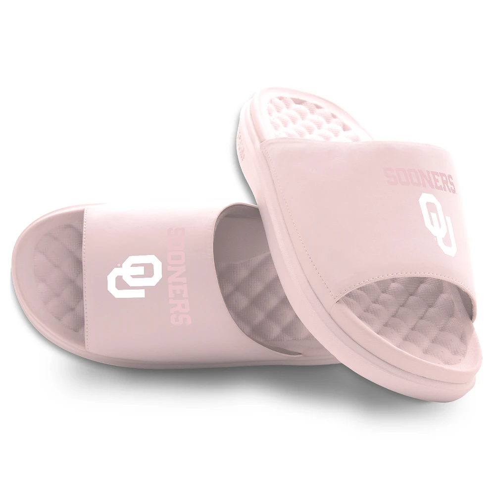 Unisex ISlide Pink Oklahoma Sooners Tonal Pop Motive Slide Sandals