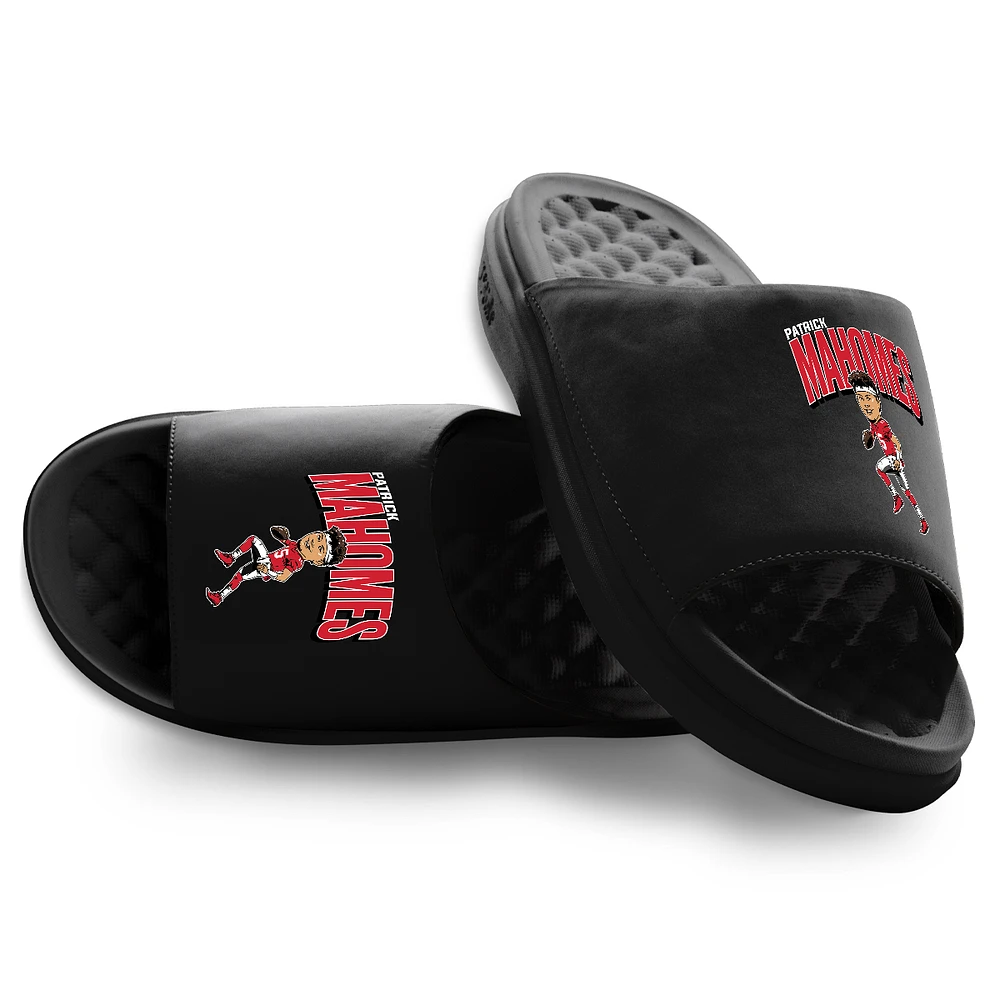 Unisex ISlide Patrick Mahomes Black NFLPA Primary Motive Slide Sandals
