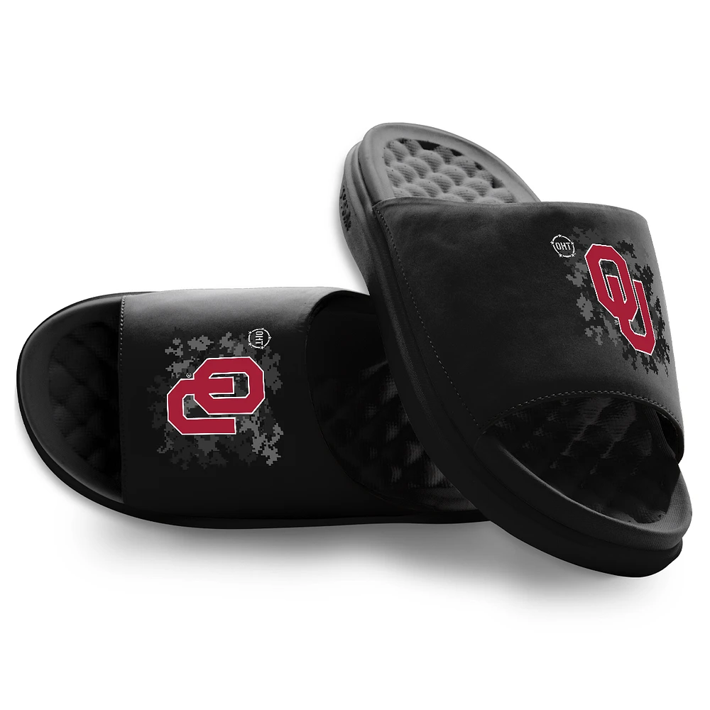 Unisex ISlide Black Oklahoma Sooners Motive Slide Sandals
