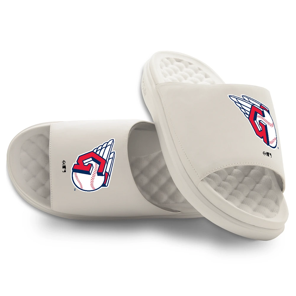 Unisex ISlide Cream Cleveland Guardians Primary Motive Slide Sandals
