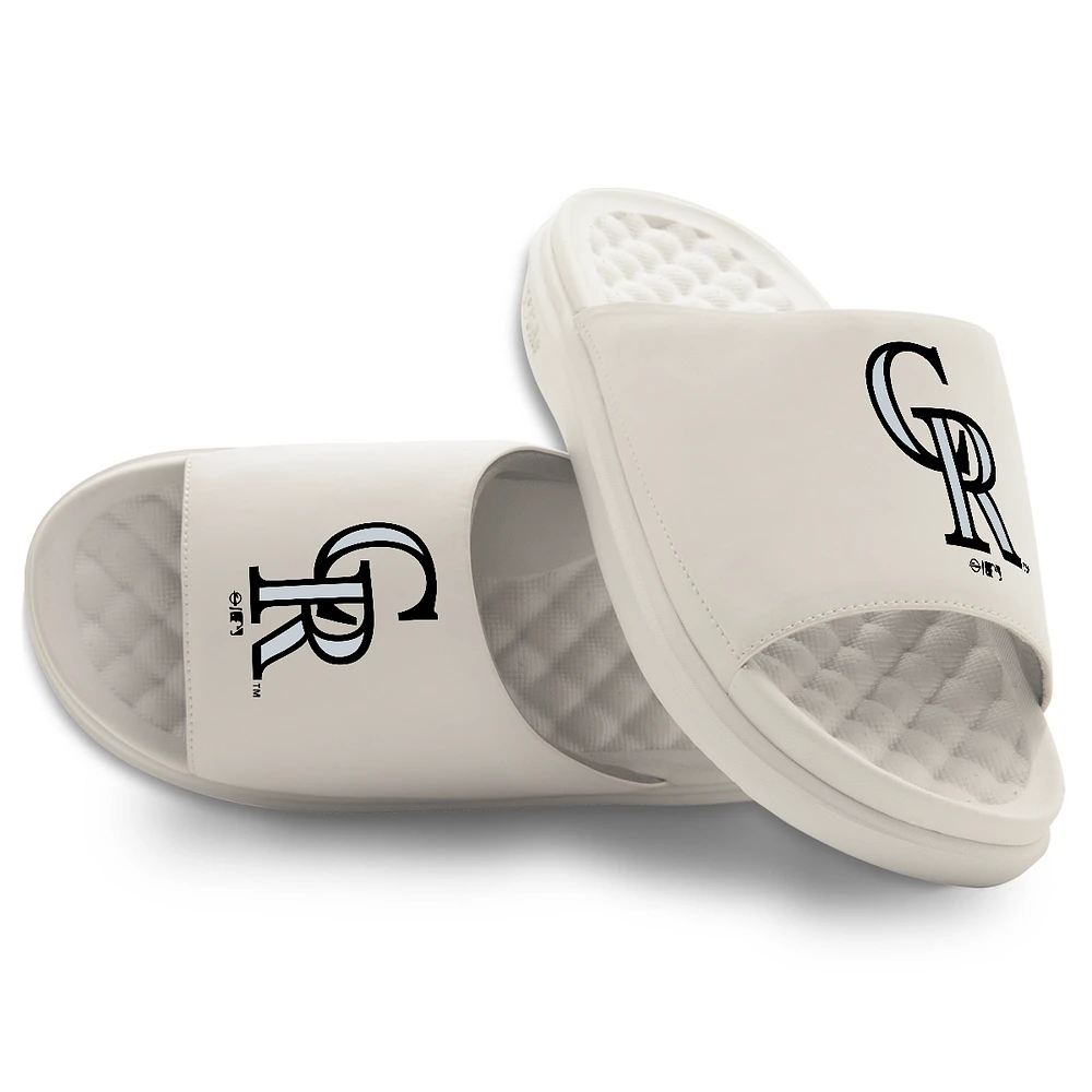 Unisex ISlide Cream Colorado Rockies Primary Motive Slide Sandals