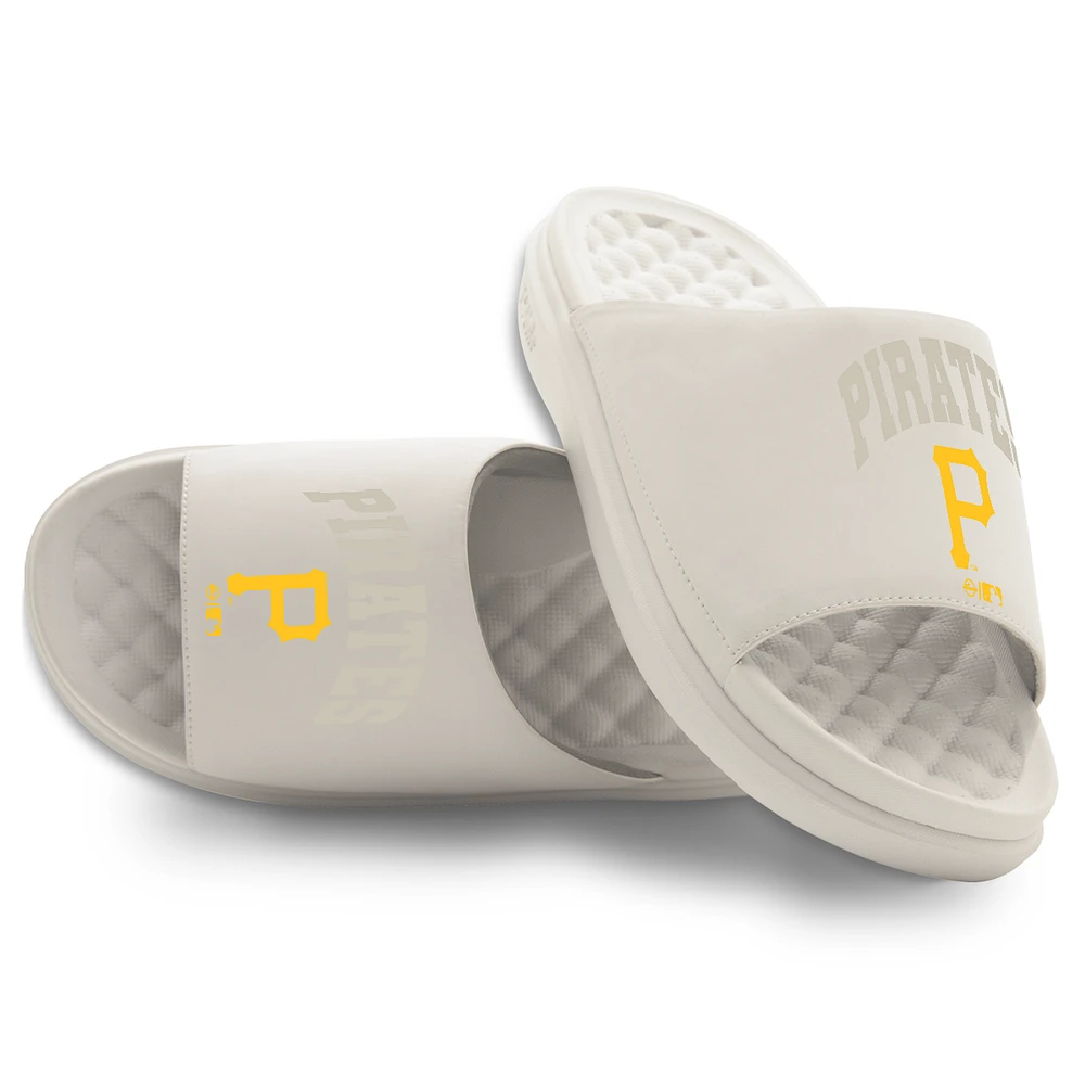 Unisex ISlide Cream Pittsburgh Pirates Tonal Pop Motive Slide Sandals