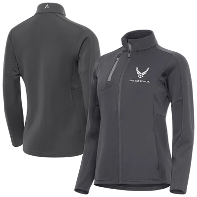 Women's Antigua Pewter Air Force Generation Full-Zip Jacket