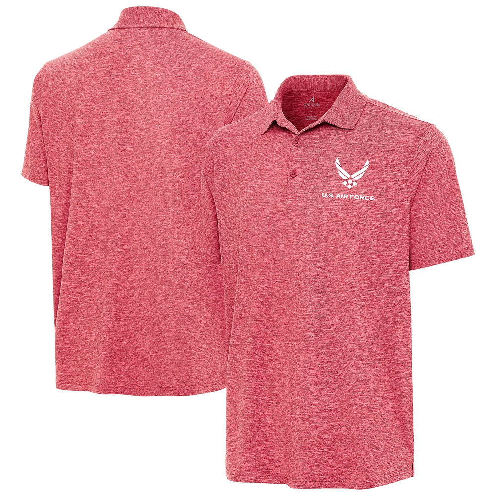 Men's Antigua Heather Air Force Par 3 Polo