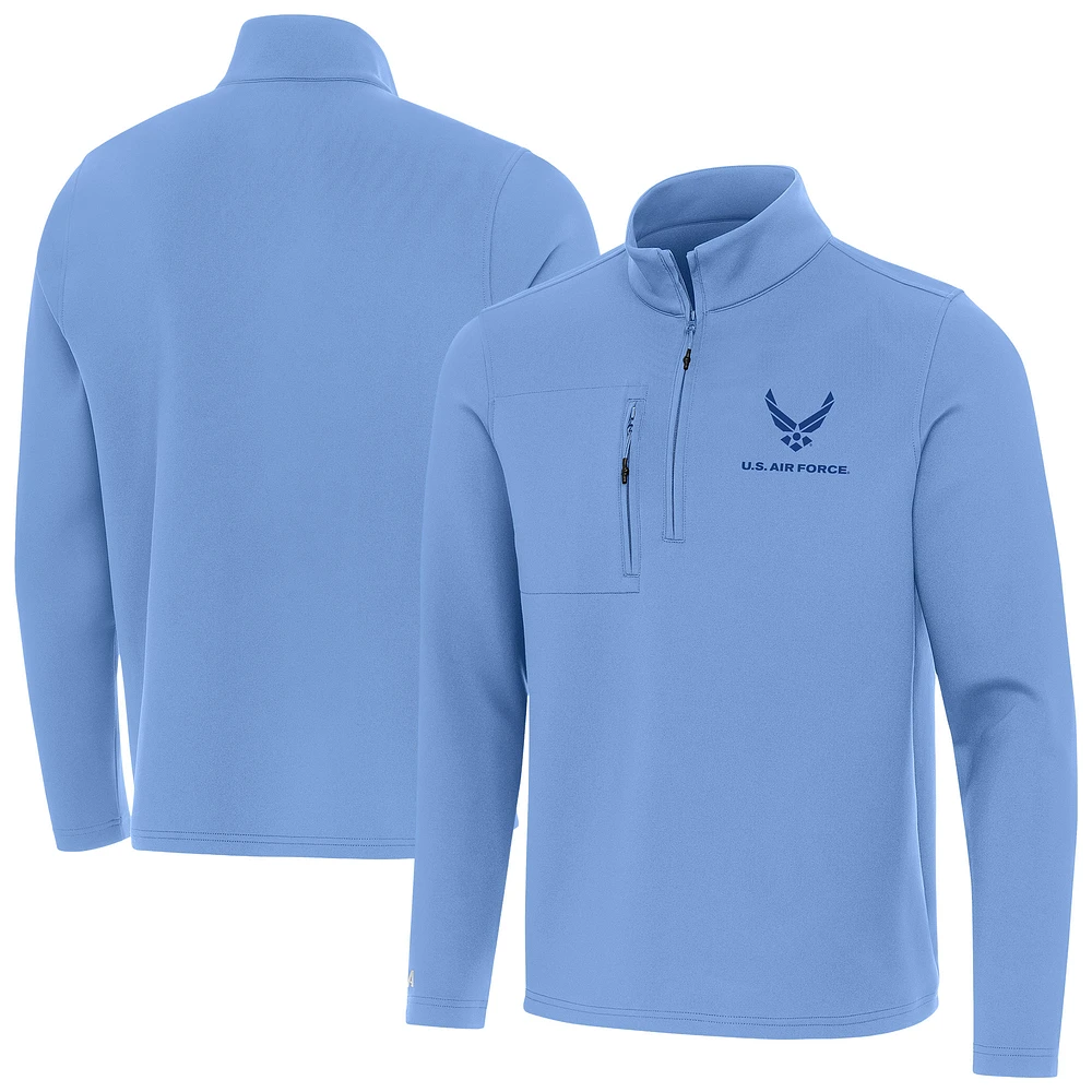 Men's Antigua Powder Blue Air Force Insider Quarter-Zip Jacket