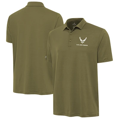 Men's Antigua Olive Air Force Reprocess Polo
