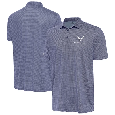 Men's Antigua Navy/White Air Force Rings Polo