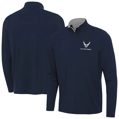 Men's Antigua Navy Air Force Content Quarter-Zip Top