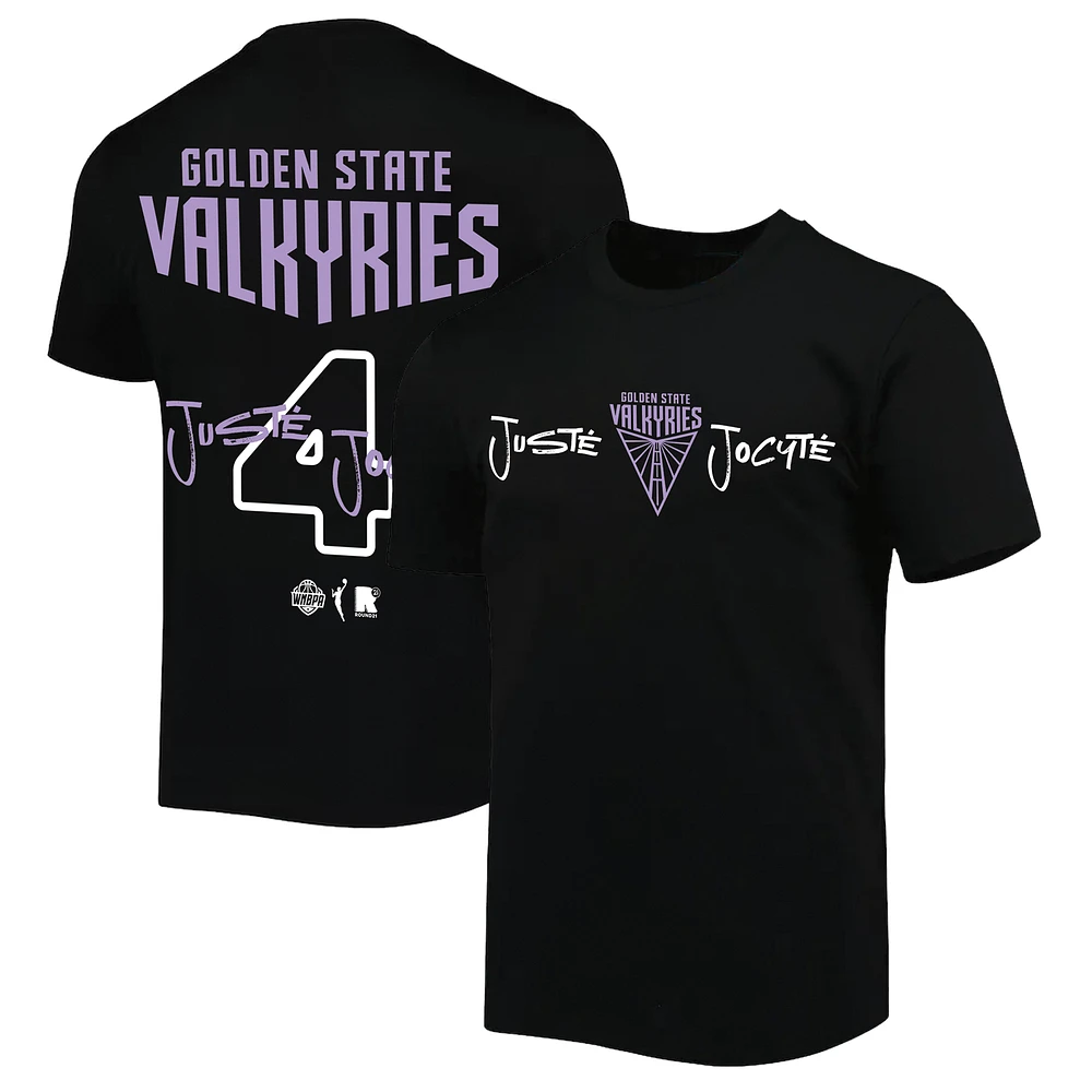 Unisex round21 Justė Jocytė Black Golden State Valkyries Name & Number T-Shirt