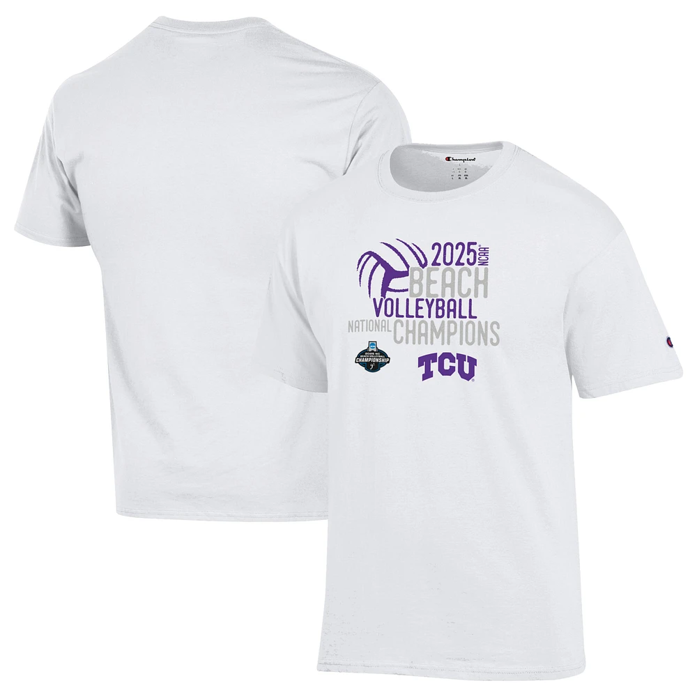 Unisex Champion TCU Horned Frogs 2025 NCAA Beach Volleyball National Champions T-Shirt