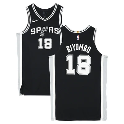 Bismack Biyombo San Antonio Spurs Game-Used #18 Black Nike Jersey vs. Cleveland Cavaliers on March 27, 2025 - Size 52+6