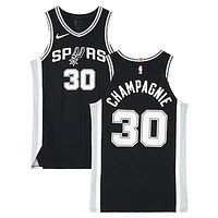 Julian Champagnie San Antonio Spurs Game-Used #30 Black Nike Jersey vs. Cleveland Cavaliers on March 27, 2025 Size 48+4