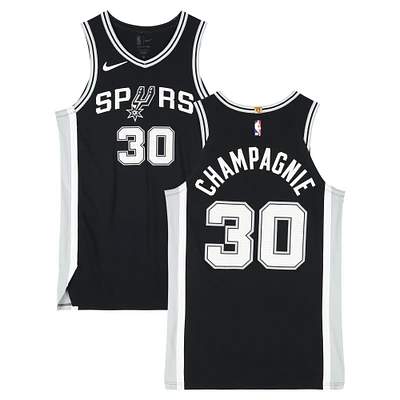 Julian Champagnie San Antonio Spurs Game-Used #30 Black Nike Jersey vs. Cleveland Cavaliers on March 27, 2025 Size 48+4