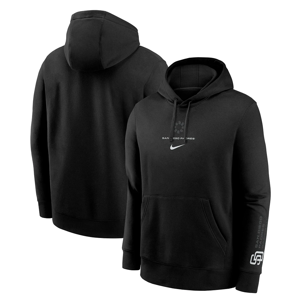 Men's Nike Black San Diego Padres Fashion Club Fleece Pullover Hoodie