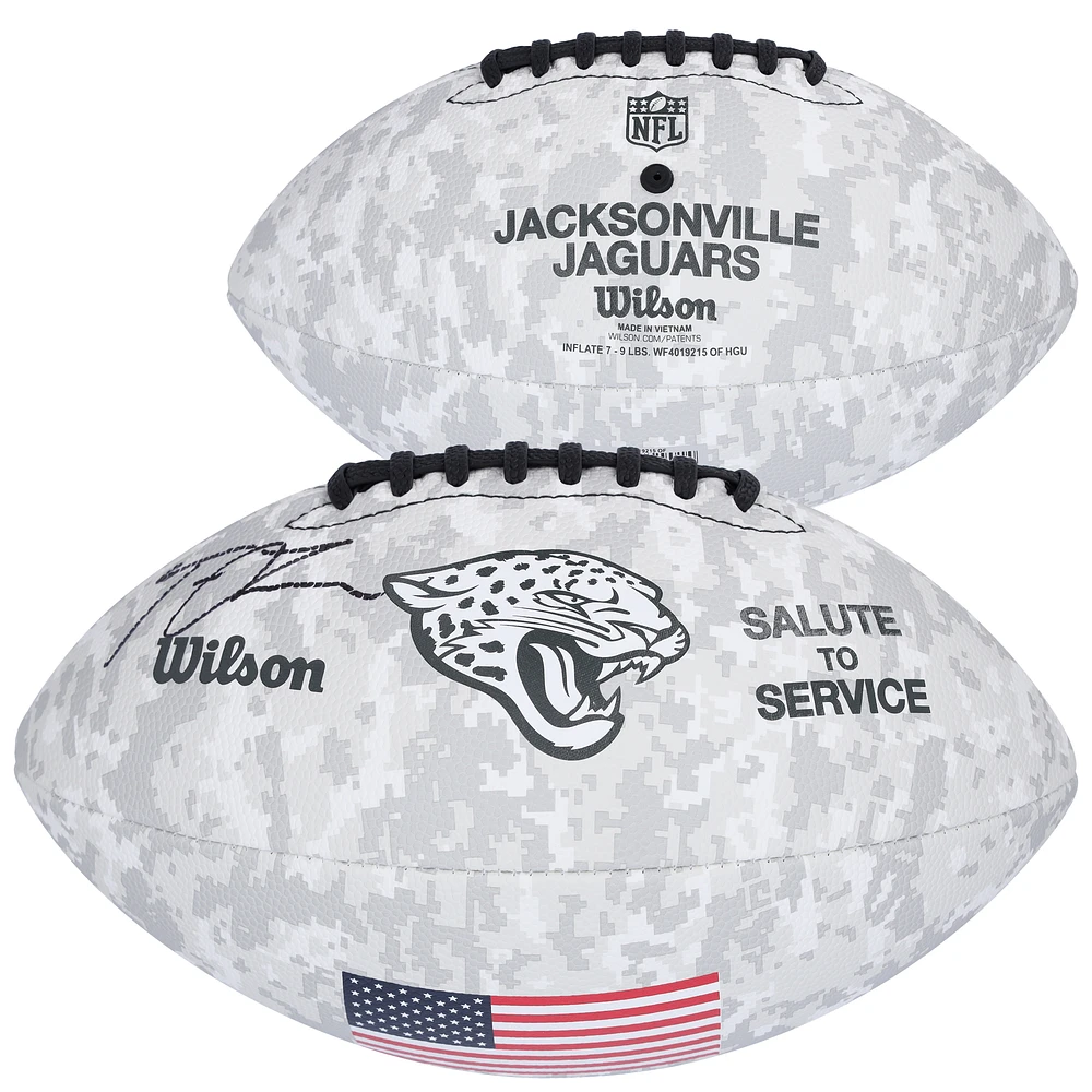 Trevor Lawrence Jacksonville Jaguars Autographed 2024 Salute To Service Wilson Football
