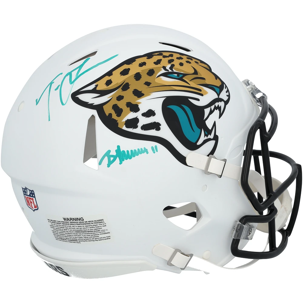 Trevor Lawrence & Brian Thomas Jr. Jacksonville Jaguars Autographed Riddell 2024 Alternate Speed Authentic Helmet
