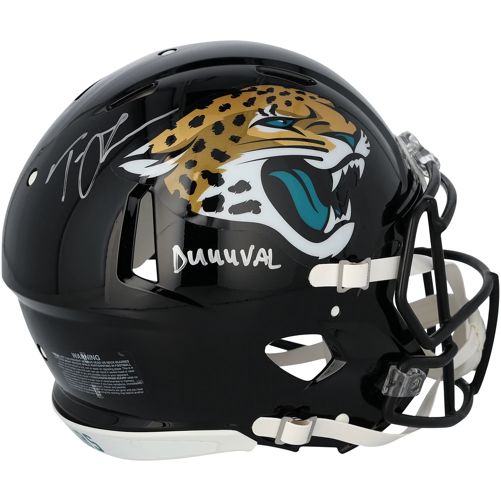 Trevor Lawrence Jacksonville Jaguars Autographed Riddell Speed Authentic Helmet with "Duuuval" Inscription