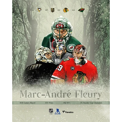 Marc-Andre Fleury Minnesota Wild Unsigned NHL Retirement Stylized Photograph