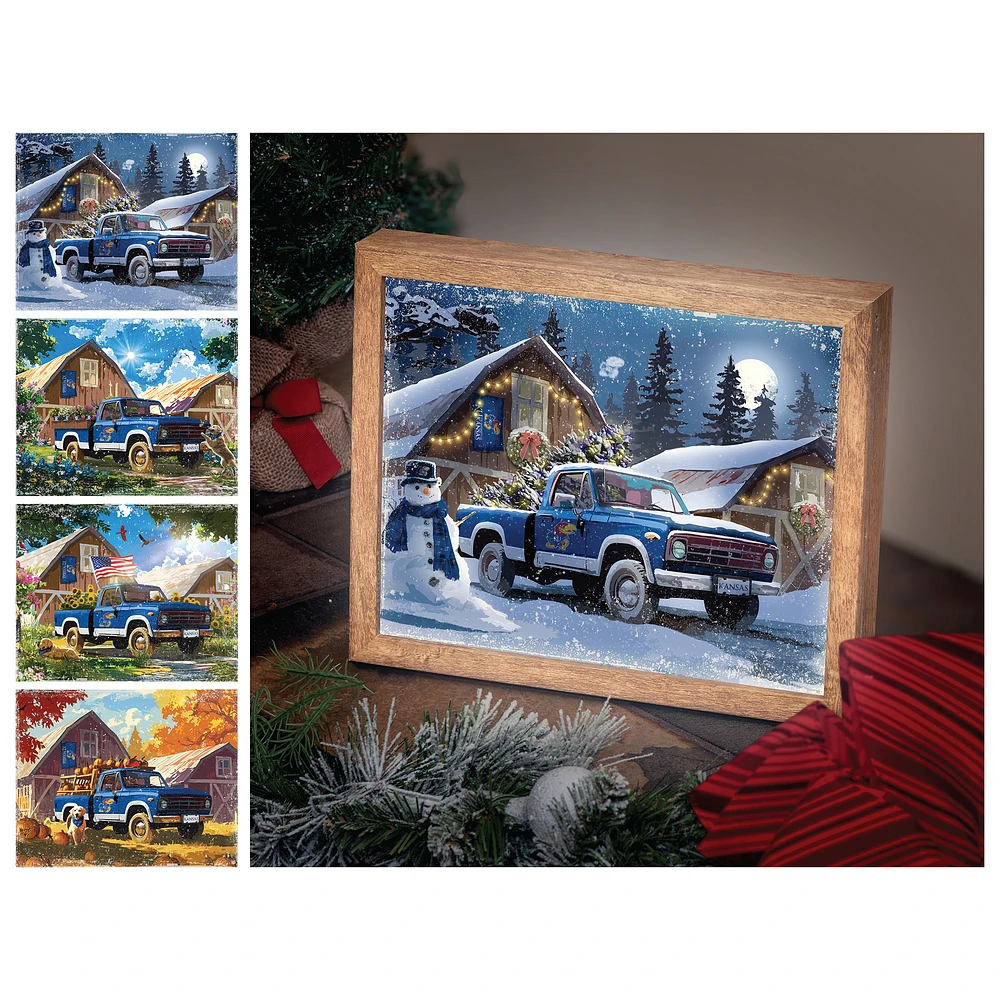 Kansas Jayhawks 12" x 11" Four Seasons LED Light Box