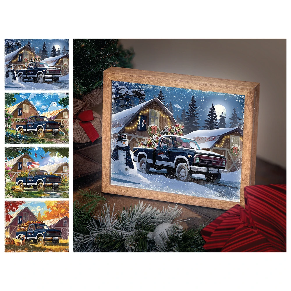 Denver Broncos 12" x 11" Four Seasons LED Light Box