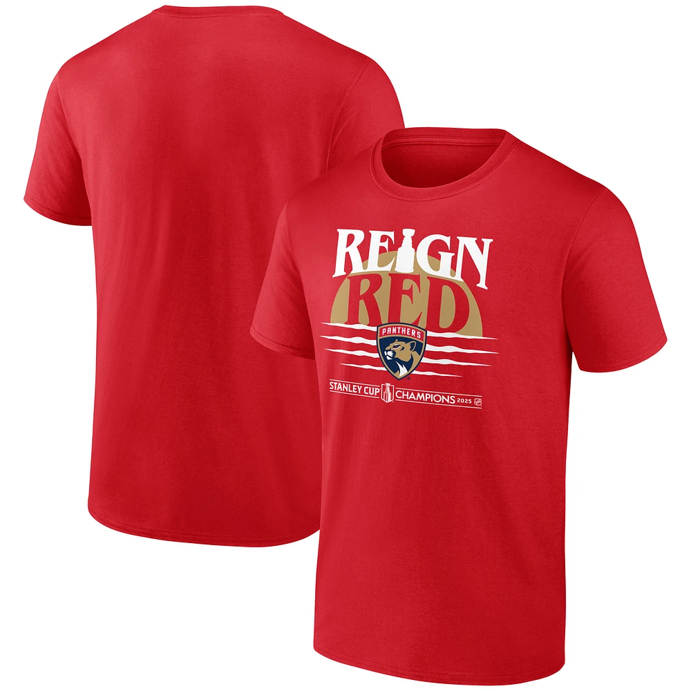 Men's Fanatics Red Florida Panthers 2025 Stanley Cup Champions Hometown DNA T-Shirt