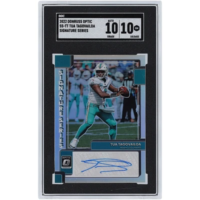Tua Tagovailoa Miami Dolphins Autographed 2022 Panini Donruss Optic Silver Prizm #SS-TT SGC Authenticated 10/10 Card