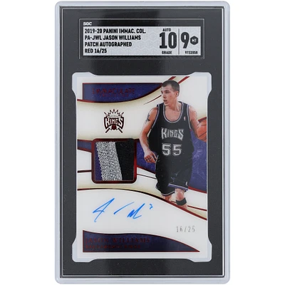 Jason Williams Sacramento Kings Autographed 2019-20 Panini Immaculate Collection 3 Color Relic #PA-JWL #16/25 SGC Authenticated 9/10 Card