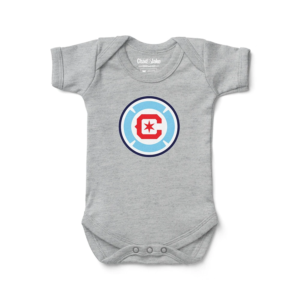 Infant Chad & Jake Heather Gray Chicago Fire Bodysuit