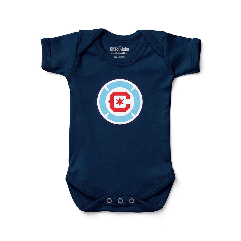 Infant Chad & Jake Navy Chicago Fire Bodysuit