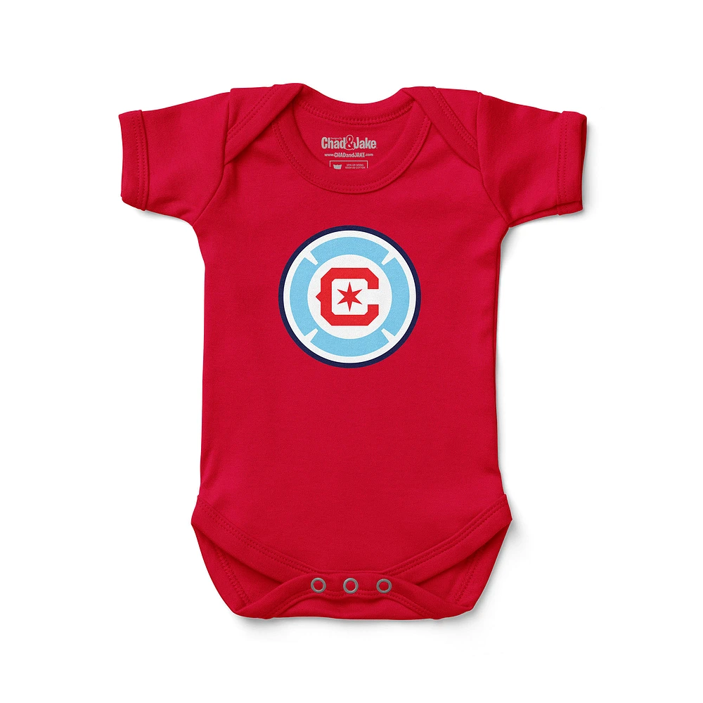 Infant Chad & Jake Red Chicago Fire Bodysuit