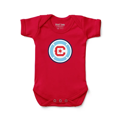Infant Chad & Jake Red Chicago Fire Bodysuit