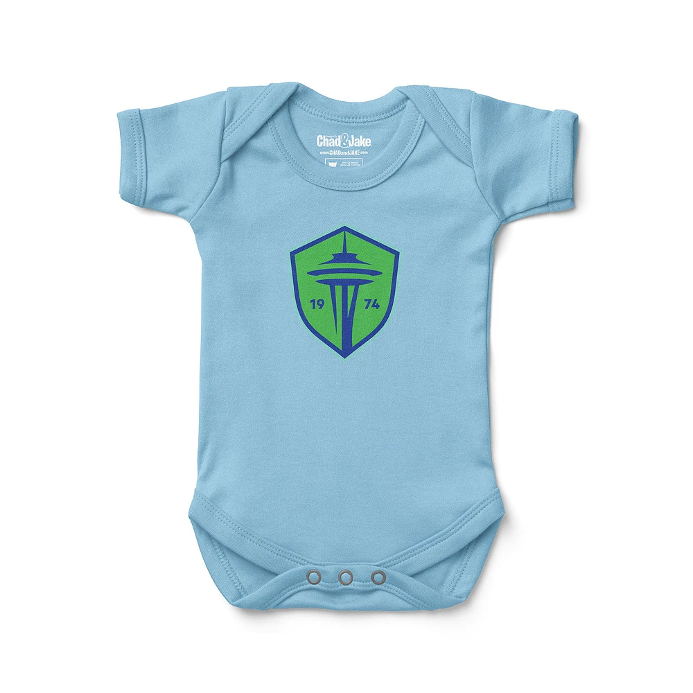 Infant Chad & Jake Light Blue Seattle Sounders FC Bodysuit