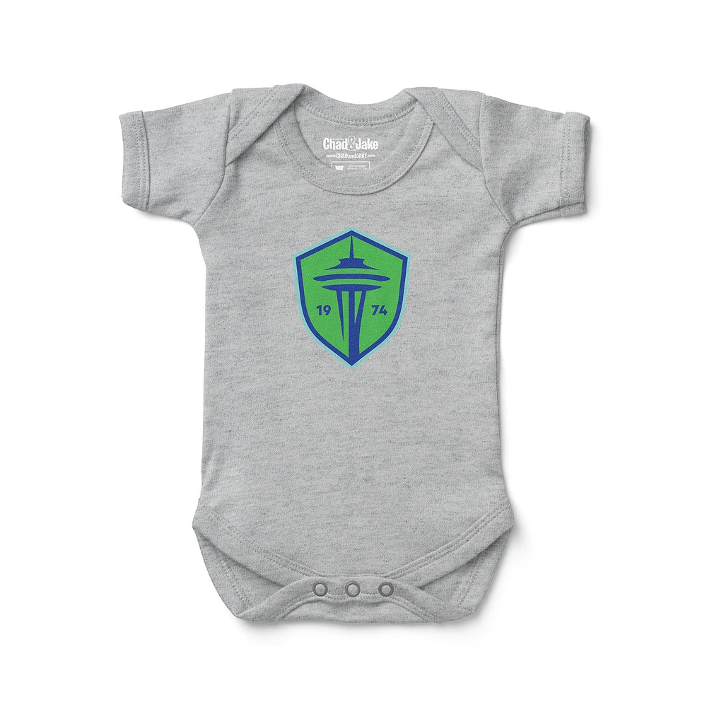 Infant Chad & Jake Heather Gray Seattle Sounders FC Bodysuit