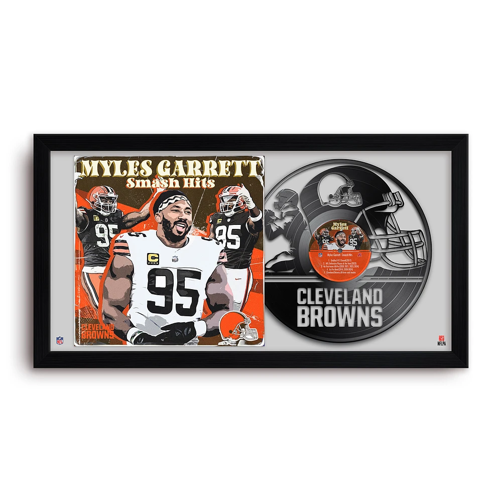 Myles Garrett Cleveland Browns 14" x 26" Framed Art Vinyl Album Print