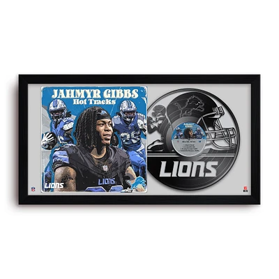 Jahmyr Gibbs Detroit Lions 14" x 26" Framed Art Vinyl Album Print