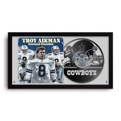 Troy Aikman Dallas Cowboys 14" x 26" Framed Art Vinyl Album Print