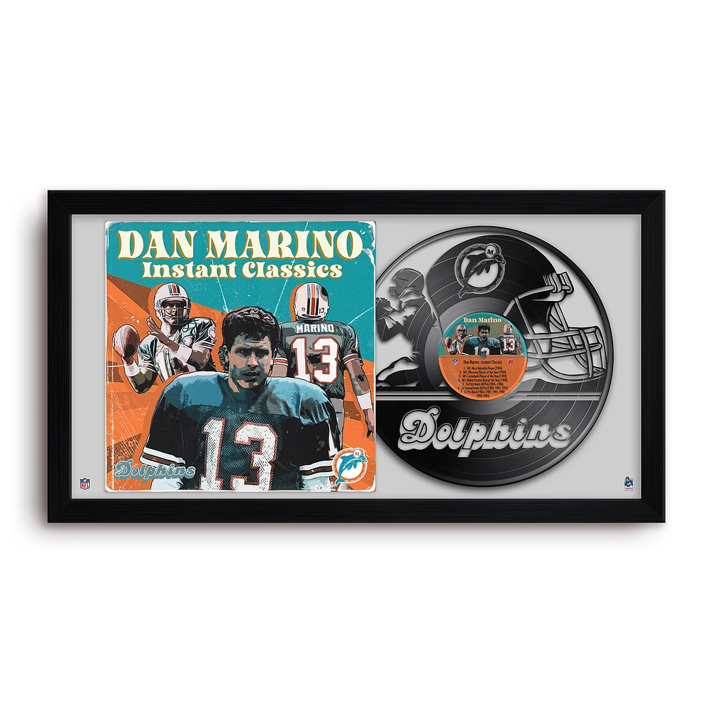 Dan Marino Miami Dolphins 14" x 26" Framed Art Vinyl Album Print