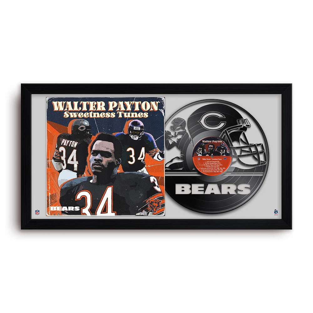 Walter Payton Chicago Bears 14" x 26" Framed Art Vinyl Album Print