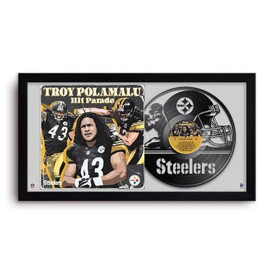 Troy Polamalu Pittsburgh Steelers 14" x 26" Framed Art Vinyl Album Print