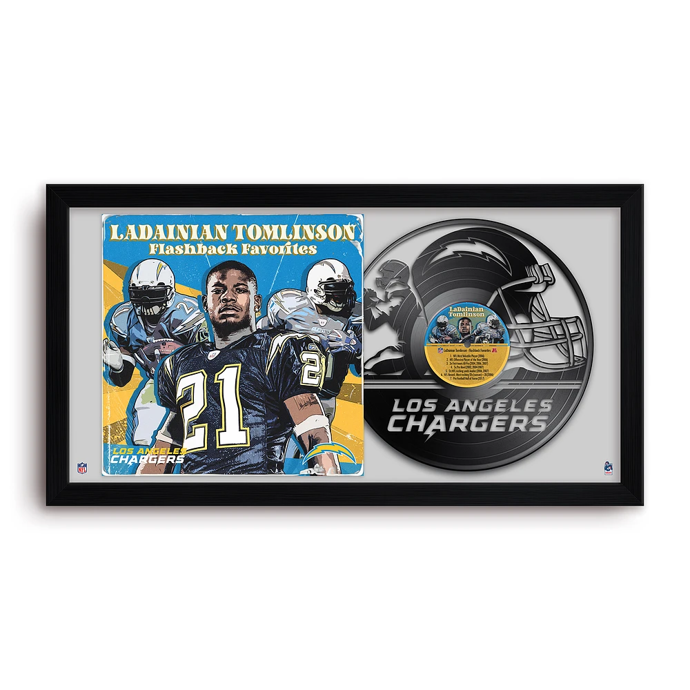LaDainian Tomlinson Los Angeles Chargers 14" x 26" Framed Art Vinyl Album Print