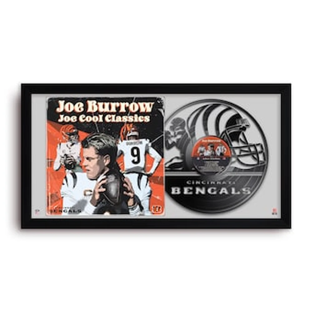Joe Burrow Cincinnati Bengals 14" x 26" Framed Art Vinyl Album Print