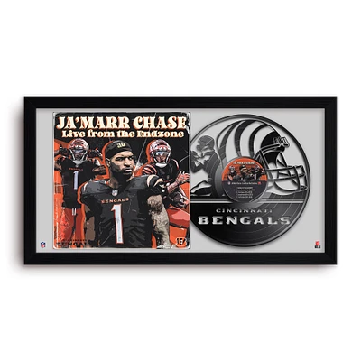 Ja'Marr Chase Cincinnati Bengals 14" x 26" Framed Art Vinyl Album Print