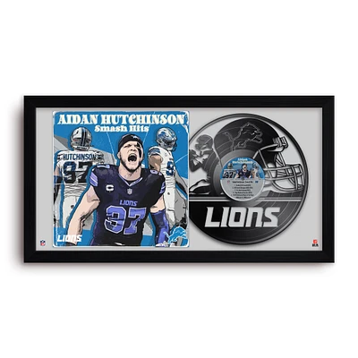Aidan Hutchinson Detroit Lions 14" x 26" Framed Art Vinyl Album Print