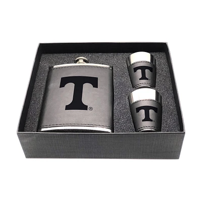 Tennessee Volunteers Three-Piece Leather Flask & Shot Glass Set
